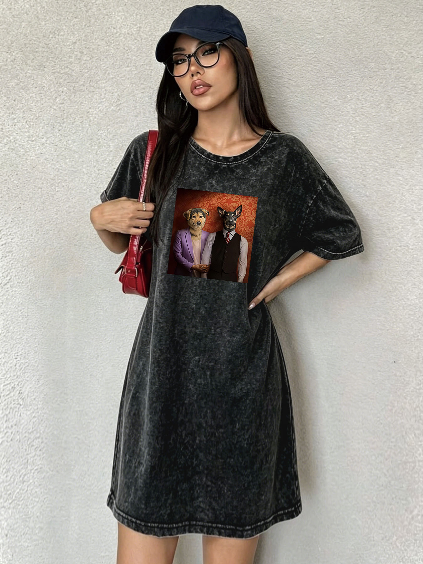 Vintage Washed Distressed T-Sh - Streetwear Brand Cat review and price