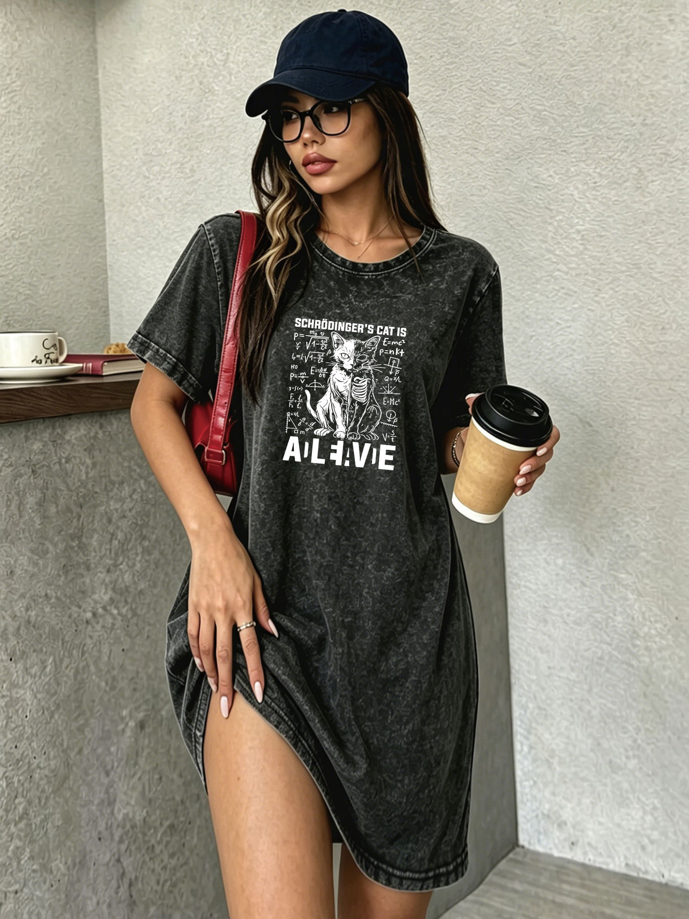 Vintage Washed Distressed T-Sh - Streetwear Brand Cat review and price